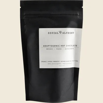 Social Alchemy Adaptogenic Organic Hot Chocolate 128g, With Reishi, Chaga & Ashwaganda