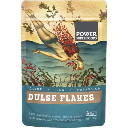Power Super Foods Certified Organic Atlantic Dulse Flakes 40g Or 150g, Wild Hand Harvested