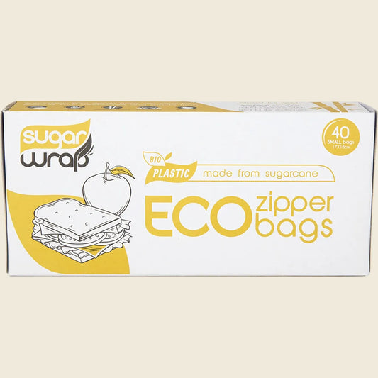 SugarWrap Eco Zipper Bags Made from Sugarcane, Everyday Storage Essential