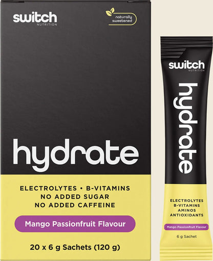 Switch Nutrition Hydrate Electrolytes No Added Sugar, Please Choose Your Size & Flavour