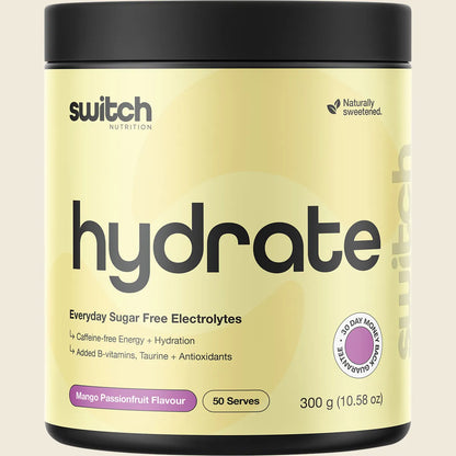 Switch Nutrition Hydrate Every Day Sugar Free Electrolytes 300g, Please Choose Your Flavour