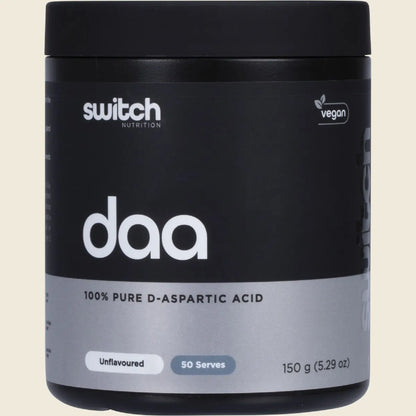 Switch Nutrition Pure D-Aspartic Acid (DAA) Unflavoured 150g, Daily Performance Edge