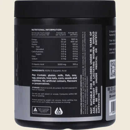 Switch Nutrition Pure D-Aspartic Acid (DAA) Unflavoured 150g, Daily Performance Edge