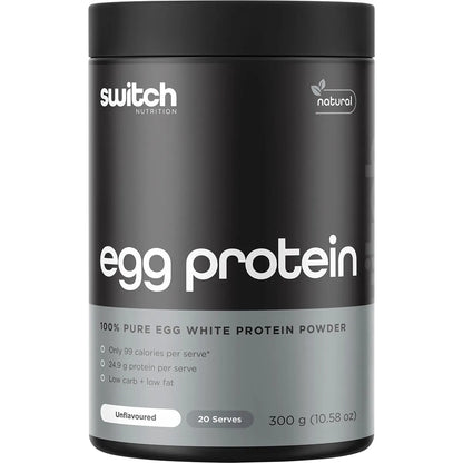 Switch Nutrition Egg White Protein Powder Unflavoured 300g (20 Serves)