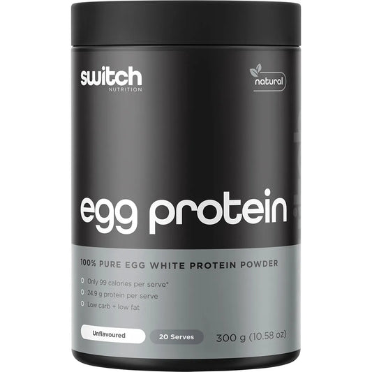 Switch Nutrition Egg White Protein Powder Unflavoured 300g (20 Serves)
