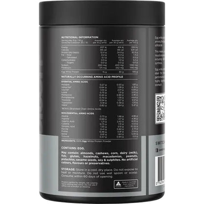 Switch Nutrition Egg White Protein Powder Unflavoured 300g (20 Serves)