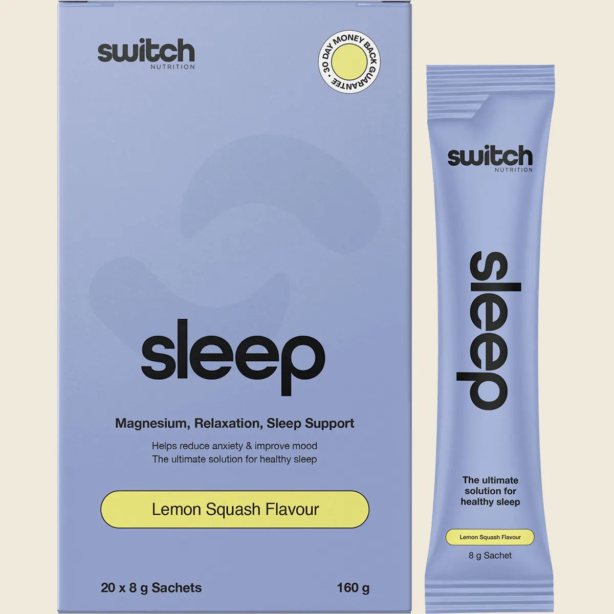 Switch Nutrition Sleep 20 X 8g Sachets Or 400g Tub, Magnesium Relaxation & Sleep Support