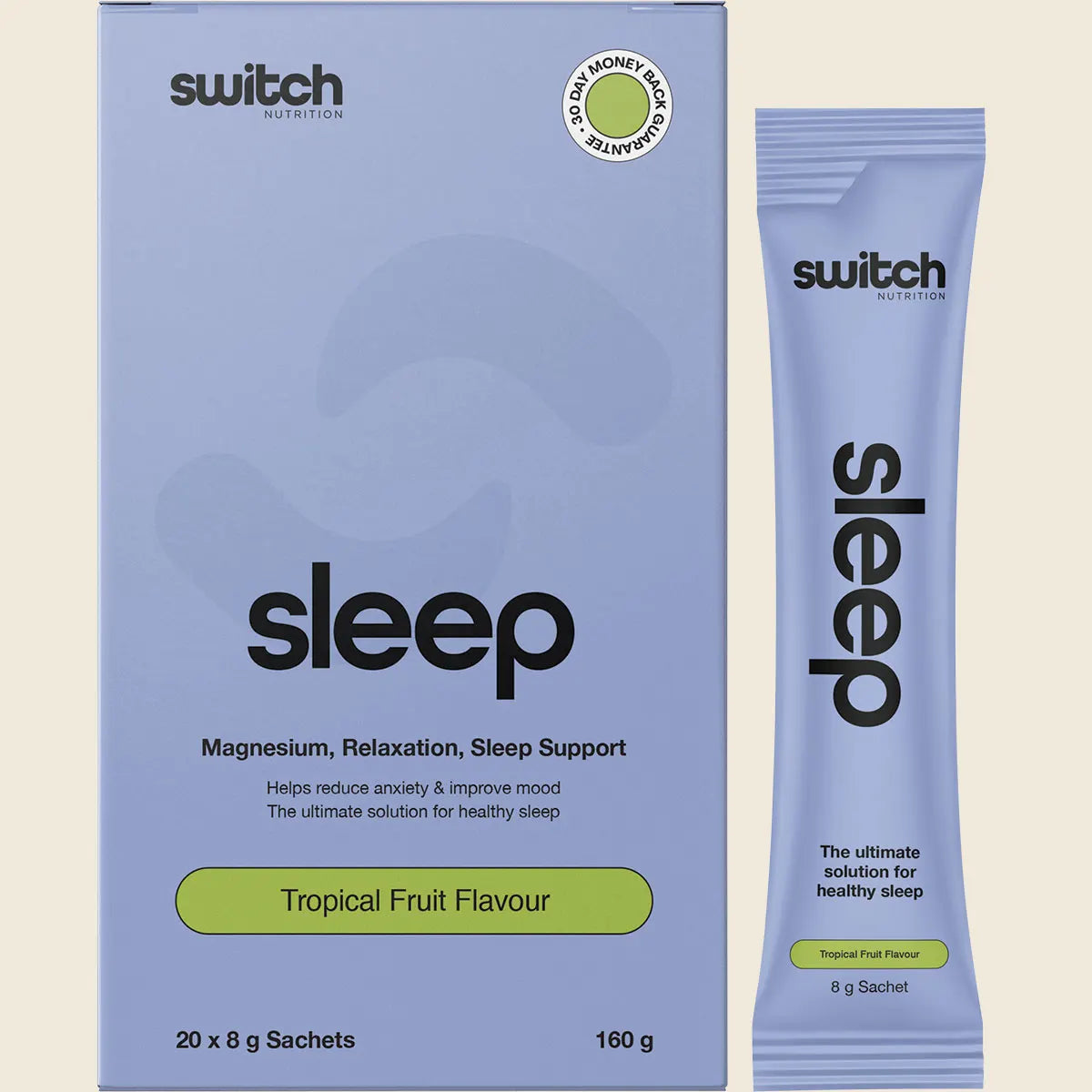 Switch Nutrition Sleep 20 X 8g Sachets Or 400g Tub, Magnesium Relaxation & Sleep Support
