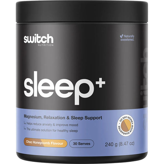 Switch Nutrition Sleep+ Magnesium Choc Honeycomb 240g (30 Serves)