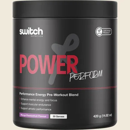 Switch Nutrition Power Perform 420g | 30 Servings, Precision-Built Energy for Serious Training
