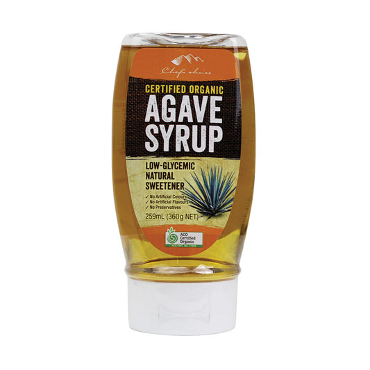 Chef's Choice Agave Syrup 259ml, Australian Certified Organic & Low -glycemic