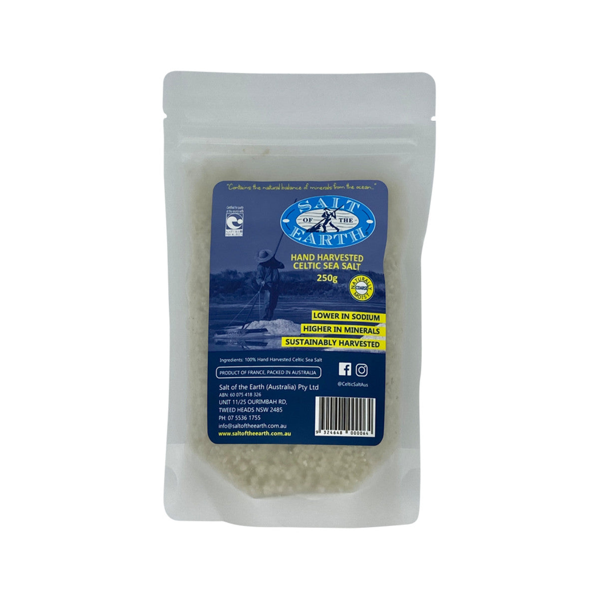 Honest To Goodness Celtic Sea Salt 600g, Fine & Hand Harvested
