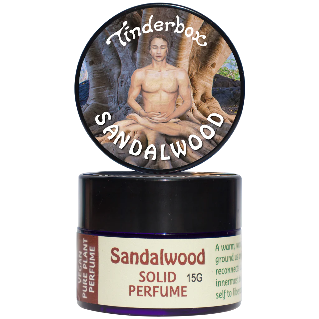 Tinderbox Sandalwood Solid Perfume 15g,A Warm, Woody & Wise Scent