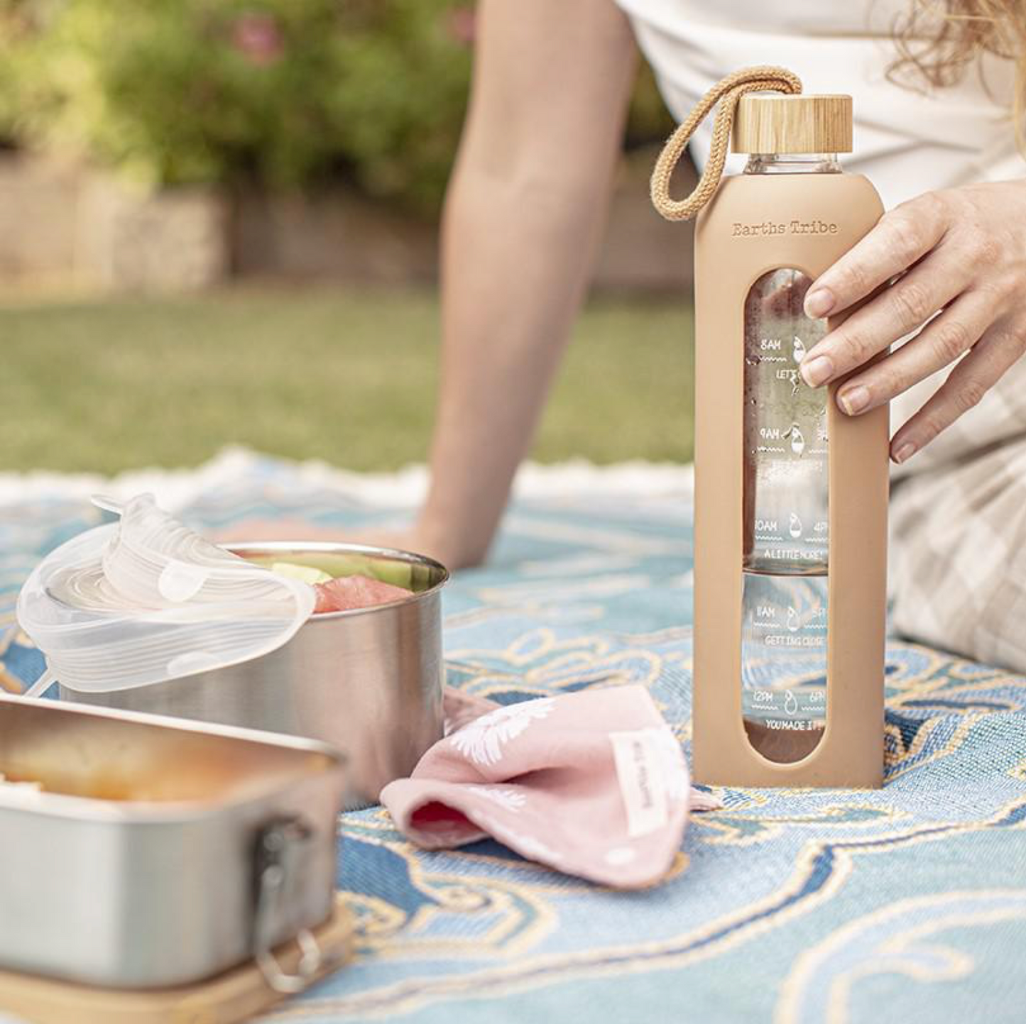 Earths Tribe Water Tracker Bottle, Reach Your Daily Water Intake Goals!