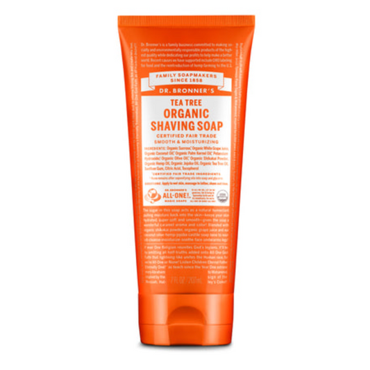 Dr Bronner's Organic Smooth & Moisturising Shaving Gel 207ml, Tea Tree