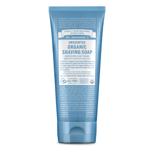 Dr Bronner's Organic Smooth & Moisturising Shaving Gel 207ml, Unscented