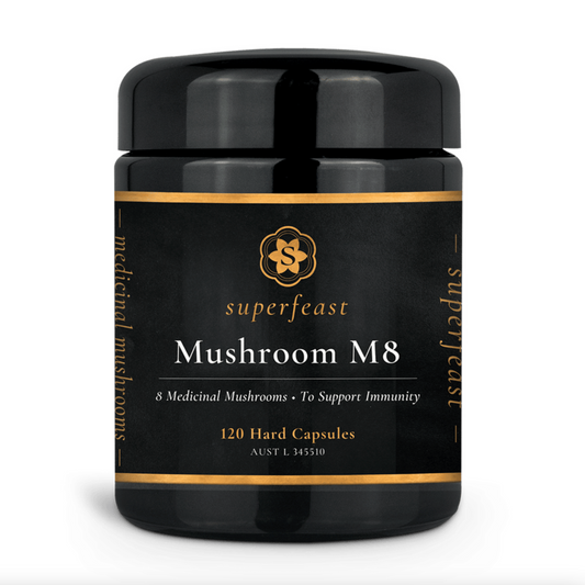 SuperFeast Medicinal Mushrooms 120 Capsules, Mushroom M8 (Support Immunity)