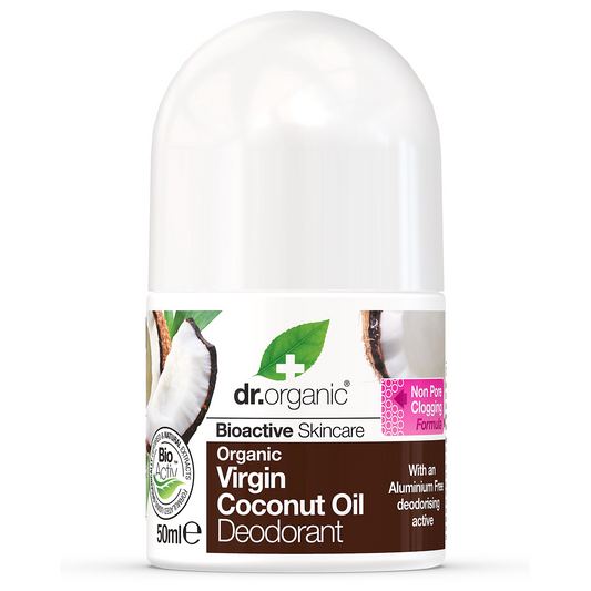 Dr Organic Roll-on Deodorant 50ml, Organic Virgin Coconut Oil
