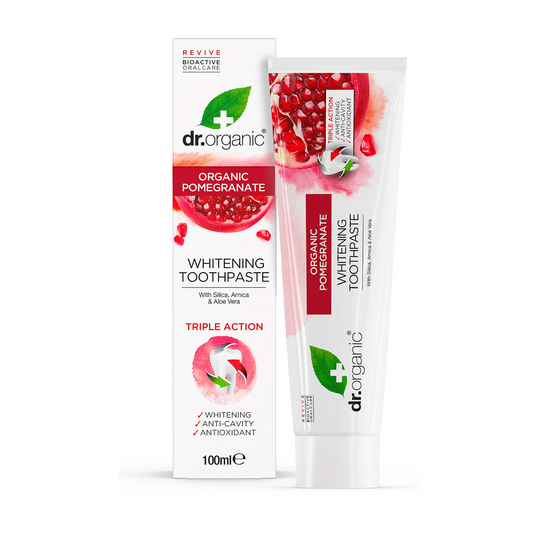 Dr Organic Toothpaste 100ml, Pomegranate {Triple Action}