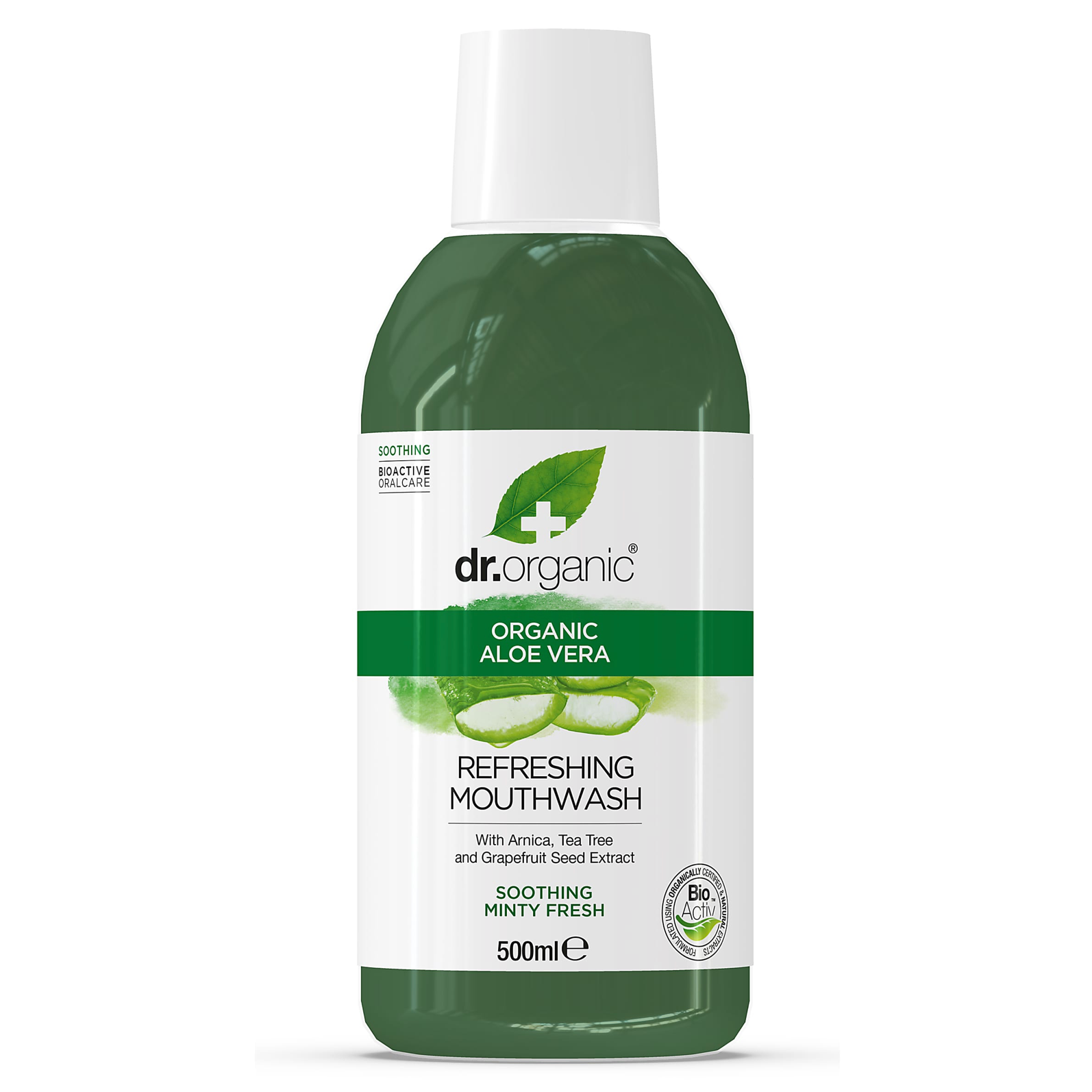 Dr Organic Mouthwash 500ml, Aloe Vera {Refreshing} Health Nuts Australia