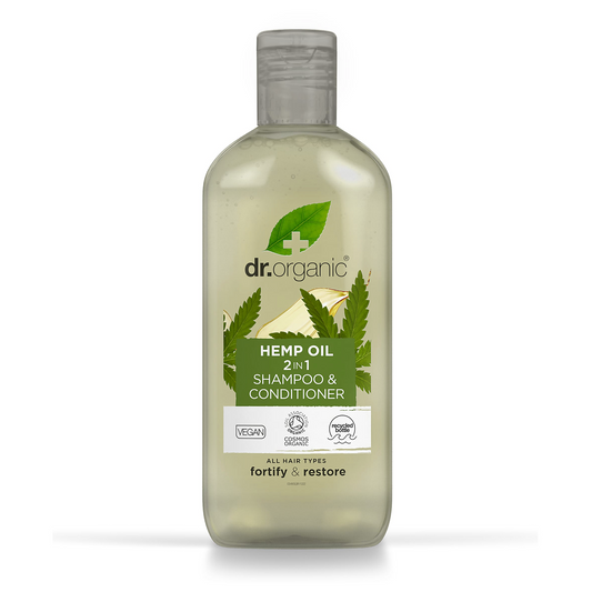 Dr Organic 2 in 1 Shampoo & Conditioner 265ml, Hemp Oil