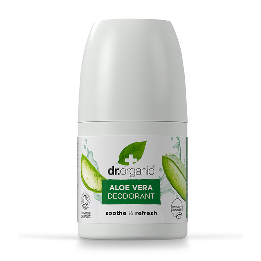 Dr Organic Roll-on Deodorant 50ml, Organic Aloe Vera
