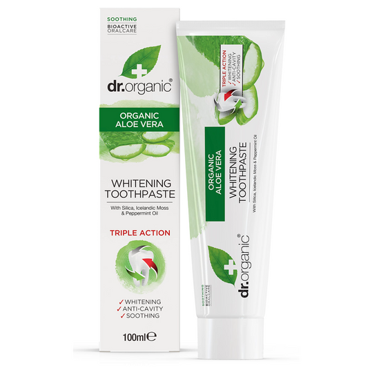 Dr Organic Toothpaste 100ml, Aloe Vera {Triple Action}