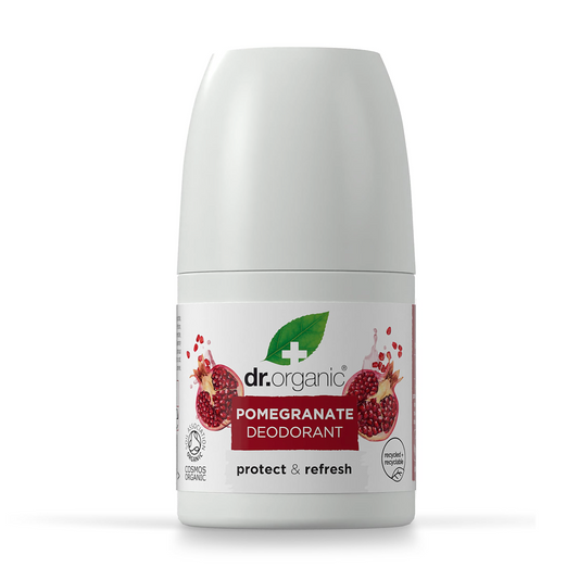 Dr Organic Roll-on Deodorant 50ml, Pomegranate