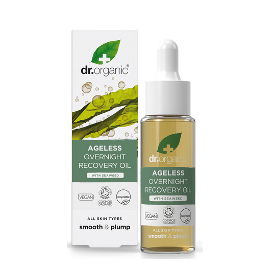 Dr Organic Ageless Overnight Recovery Oil 30ml, Seaweed {Smooth & Plump}