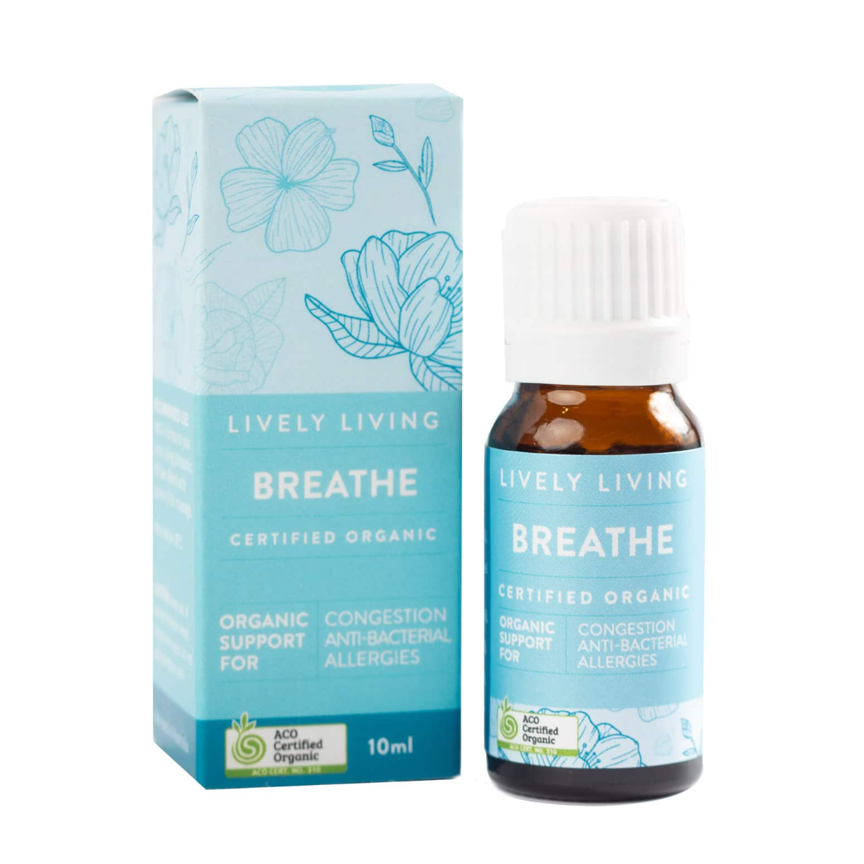 Lively Living Organic Essential Oil 10ml, Breathe Blend