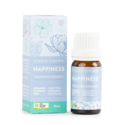 Lively Living Organic Essential Oil 10ml, Happiness Blend