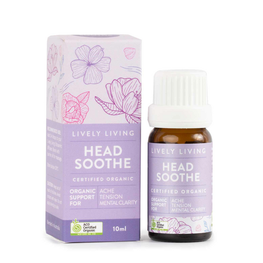 Lively Living Organic Essential Oil 10ml, Head Soothe Blend