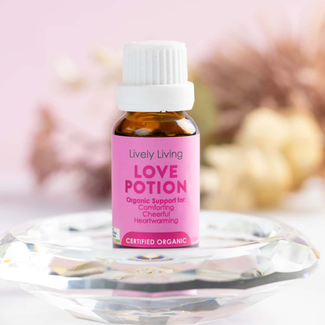 Lively Living Organic Essential Oil Blend 15ml, Love Potion