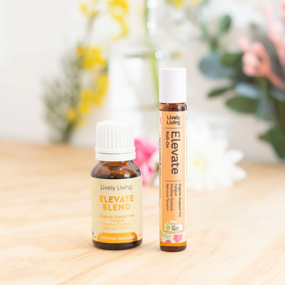 Lively Living Organic Essential Oil Elevate Blend 15ml, Support For Fatigue & Nervous Tension