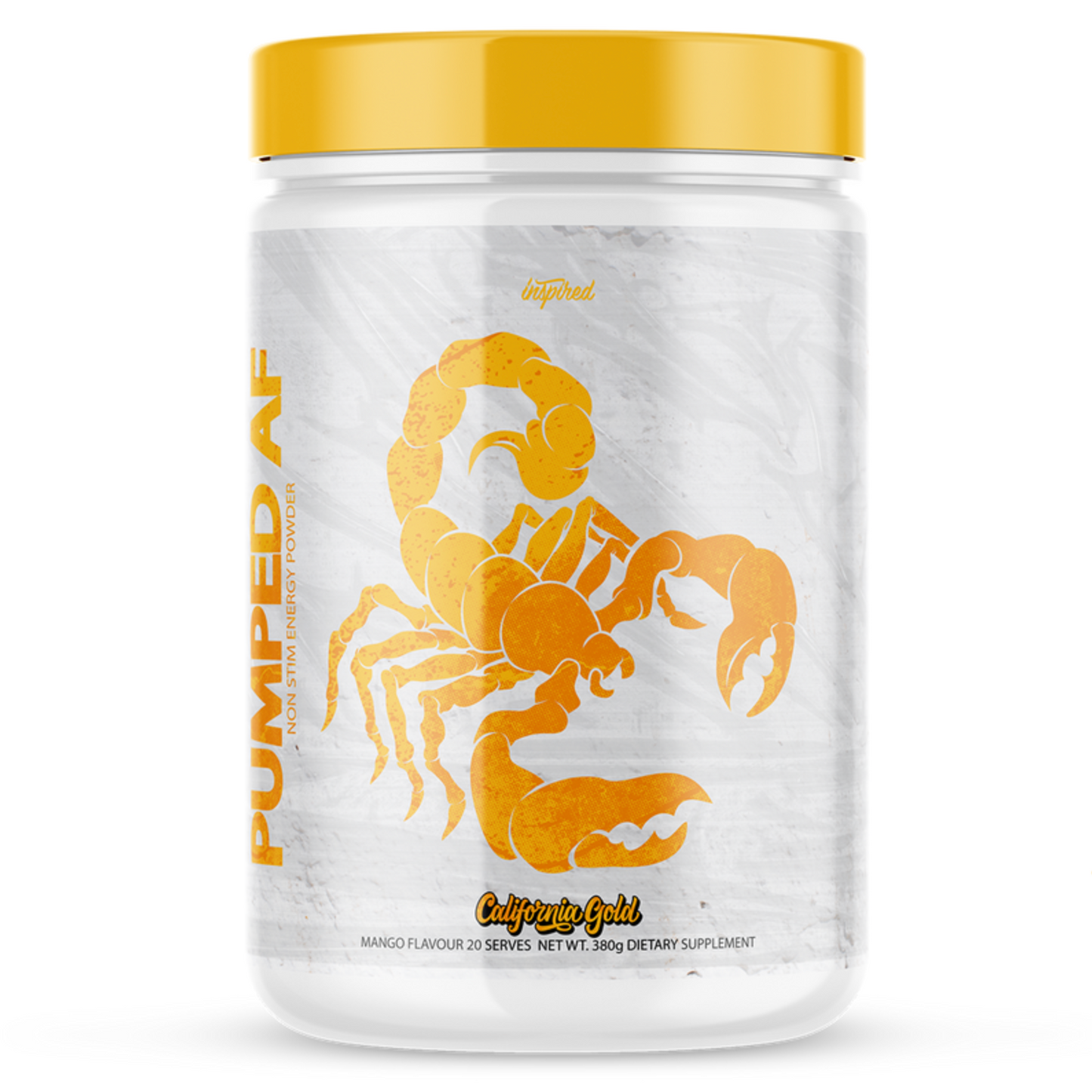 Inspired Nutraceuticals Pumped AF 20 Servings, California Gold {Mango Flavour}