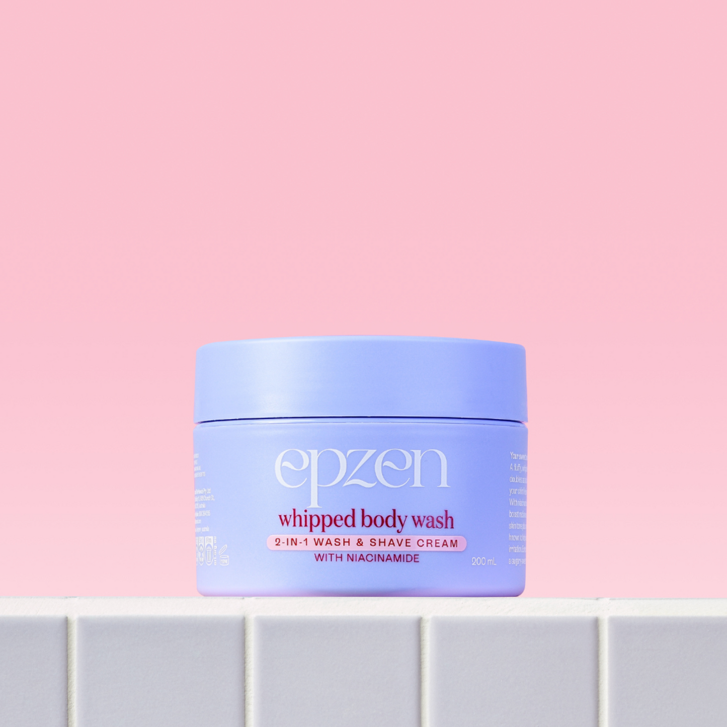 EpZen 2-in-1 Wash & Shave Cream 200ml, Whipped Body Wash