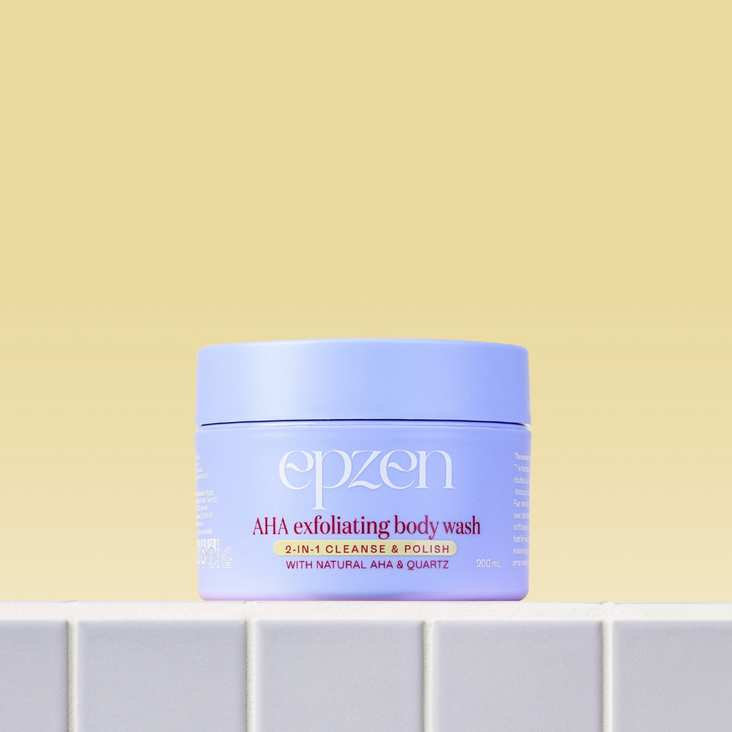 EpZen 2-in-1 Cleanse & Polish 200ml, AHA Exfoliating Body Wash