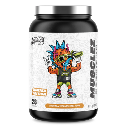 Zombie Labs Musclez Bio-Enhanced Whey Protein 910g, Choc Peanut Butter {Limited Edition}