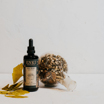 Enki Apothecary Lion's Mane Mushroom Tonic 50mL, Broad Spectrum spagyric Triple Extract