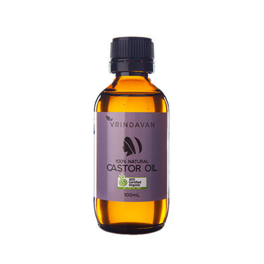 Vrindavan Castor Oil 100ml Or 200ml, Certified Organic Glass Bottle