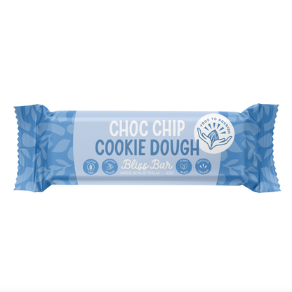 Food To Nourish Bliss Bar 40g Or Box of 12, Choc Chip Cookie Dough