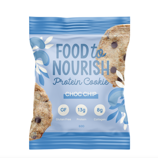 Food To Nourish Protein Cookie 60g Or Box of 12, Choc Chip