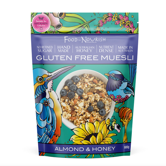 Food To Nourish Gluten Free Muesli 600g, Almond & Honey