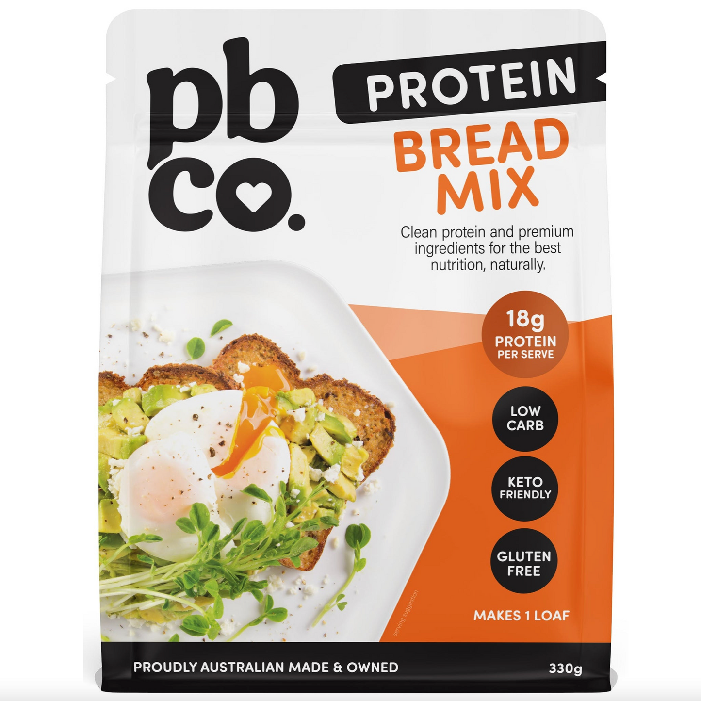 PBCo Protein Plus Mix 330g, Original Bread Mix