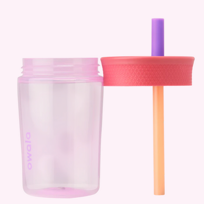 Owala Kid's Tumbler 15oz, Spill Resistant & Easy To Clean, Lilac Rocket