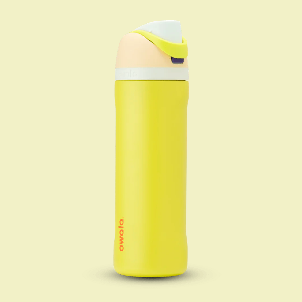 Owala FreeSip Stainless Steel Water Bottle 24oz, 32oz Or 40oz, Lemon Limeade