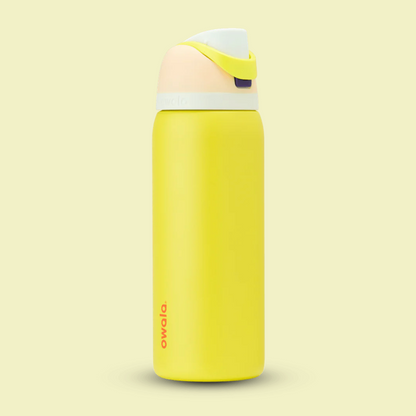 Owala FreeSip Stainless Steel Water Bottle 24oz, 32oz Or 40oz, Lemon Limeade