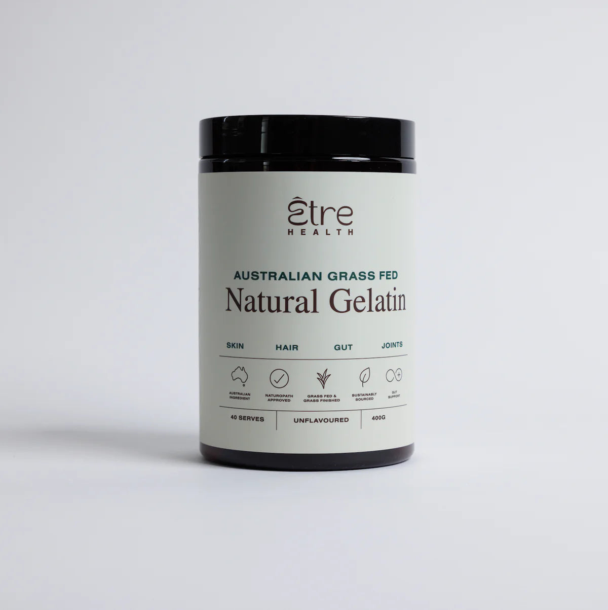 Etre Health Australian Grass Fed Natural Gelatin 400g, Unflavoured For Skin hair Gut & Joints