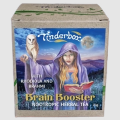 Tinderbox Brain Booster Nootropic Herbal Tea 70g, With Rhodiola & Brahmi