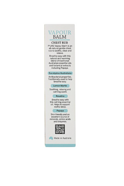 P'ure Papayacare Vapour Balm 25g, Eucalyptus & Lemon Myrtle with Paw Paw